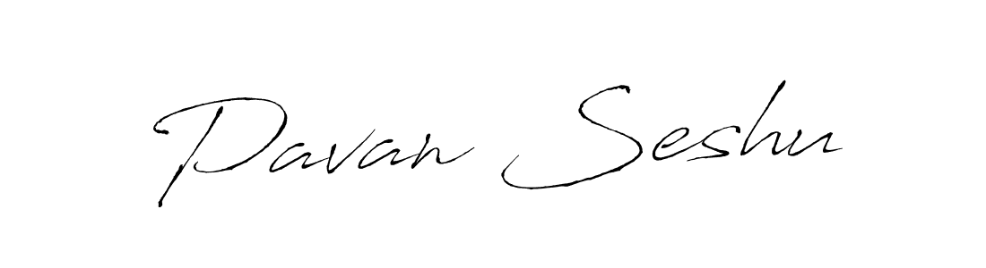 How to make Pavan Seshu name signature. Use Antro_Vectra style for creating short signs online. This is the latest handwritten sign. Pavan Seshu signature style 6 images and pictures png