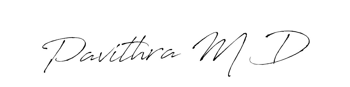 Pavithra M D stylish signature style. Best Handwritten Sign (Antro_Vectra) for my name. Handwritten Signature Collection Ideas for my name Pavithra M D. Pavithra M D signature style 6 images and pictures png