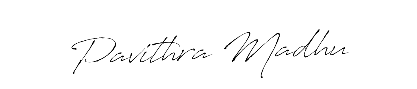 How to make Pavithra Madhu name signature. Use Antro_Vectra style for creating short signs online. This is the latest handwritten sign. Pavithra Madhu signature style 6 images and pictures png