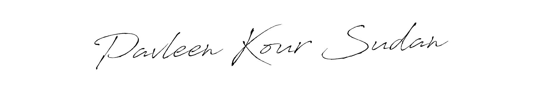 How to make Pavleen Kour Sudan name signature. Use Antro_Vectra style for creating short signs online. This is the latest handwritten sign. Pavleen Kour Sudan signature style 6 images and pictures png
