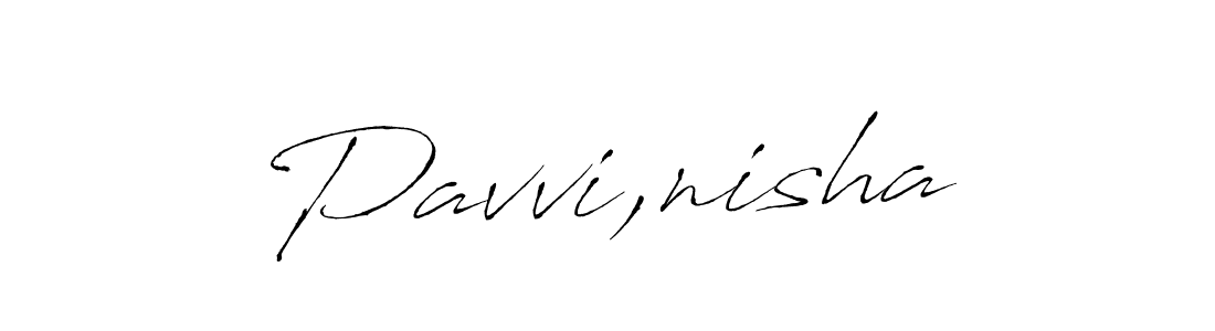 Make a beautiful signature design for name Pavvi,nisha. With this signature (Antro_Vectra) style, you can create a handwritten signature for free. Pavvi,nisha signature style 6 images and pictures png