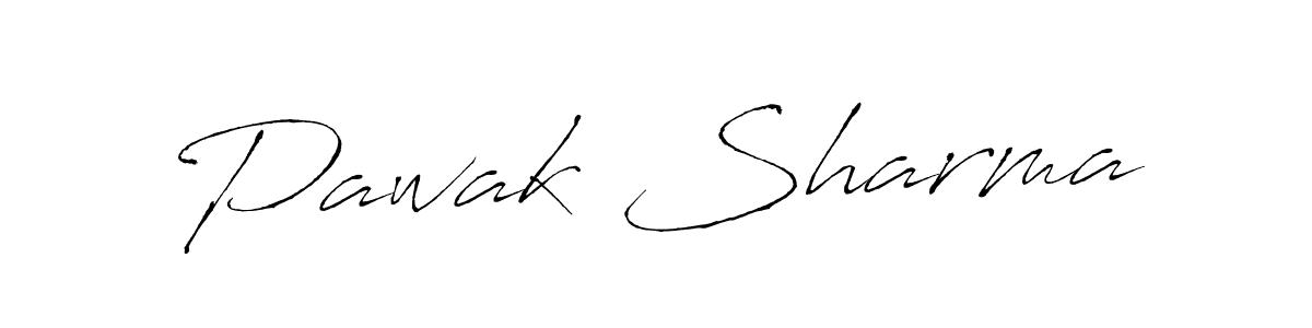 Create a beautiful signature design for name Pawak Sharma. With this signature (Antro_Vectra) fonts, you can make a handwritten signature for free. Pawak Sharma signature style 6 images and pictures png