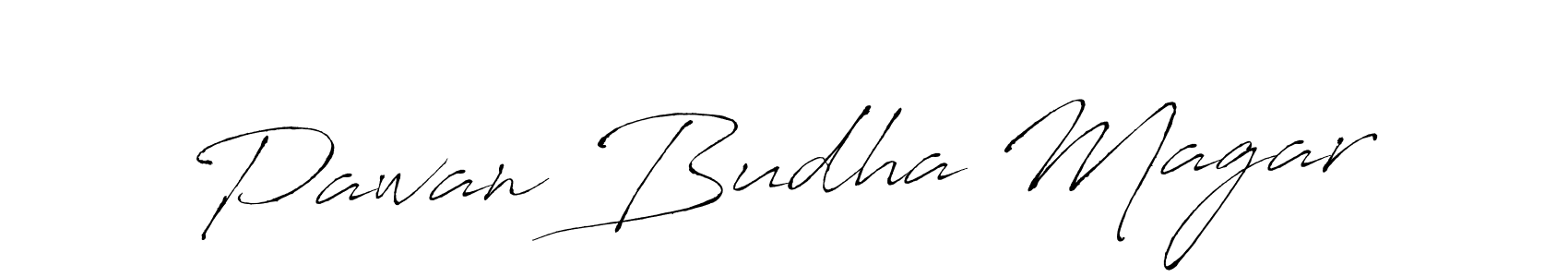 Design your own signature with our free online signature maker. With this signature software, you can create a handwritten (Antro_Vectra) signature for name Pawan Budha Magar. Pawan Budha Magar signature style 6 images and pictures png