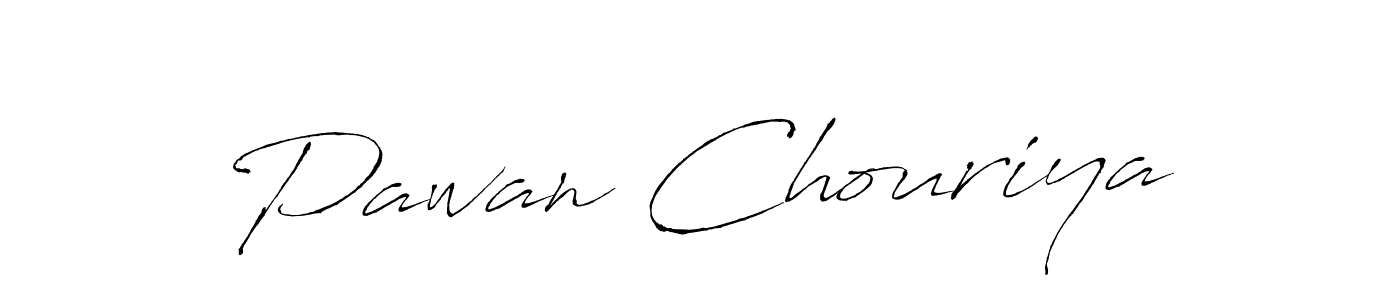 Make a beautiful signature design for name Pawan Chouriya. With this signature (Antro_Vectra) style, you can create a handwritten signature for free. Pawan Chouriya signature style 6 images and pictures png