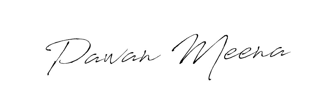 Create a beautiful signature design for name Pawan Meena. With this signature (Antro_Vectra) fonts, you can make a handwritten signature for free. Pawan Meena signature style 6 images and pictures png