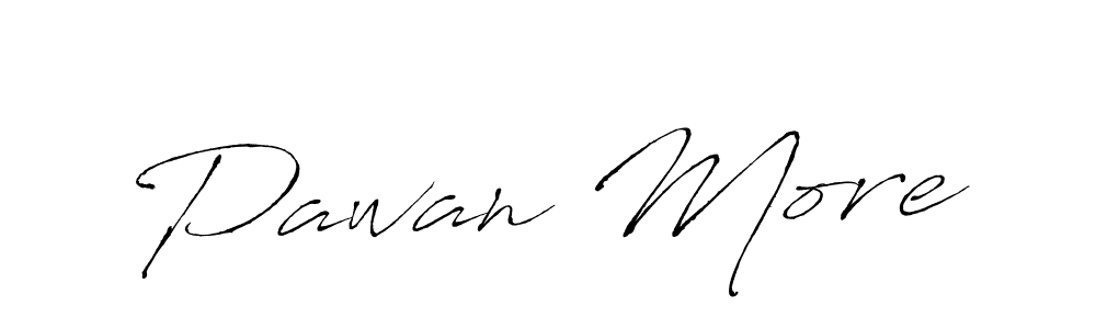 Design your own signature with our free online signature maker. With this signature software, you can create a handwritten (Antro_Vectra) signature for name Pawan More. Pawan More signature style 6 images and pictures png