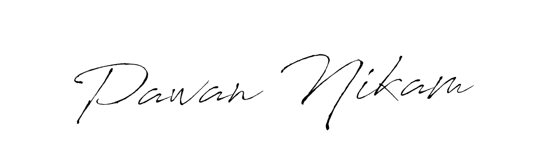 The best way (Antro_Vectra) to make a short signature is to pick only two or three words in your name. The name Pawan Nikam include a total of six letters. For converting this name. Pawan Nikam signature style 6 images and pictures png