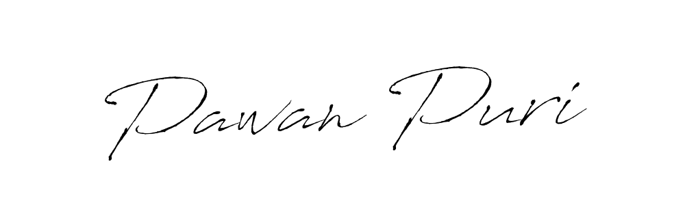 Pawan Puri stylish signature style. Best Handwritten Sign (Antro_Vectra) for my name. Handwritten Signature Collection Ideas for my name Pawan Puri. Pawan Puri signature style 6 images and pictures png