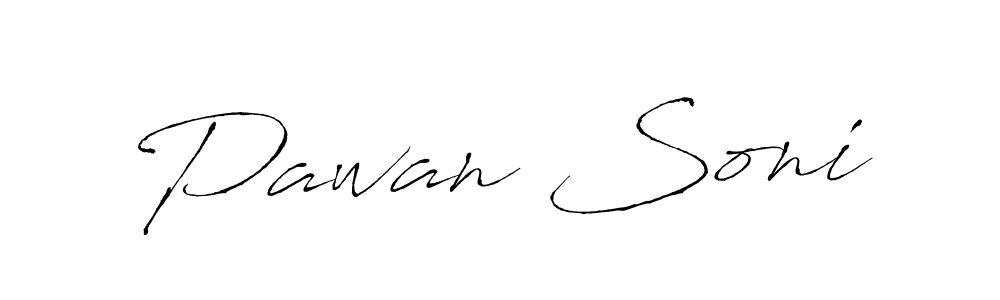 Use a signature maker to create a handwritten signature online. With this signature software, you can design (Antro_Vectra) your own signature for name Pawan Soni. Pawan Soni signature style 6 images and pictures png