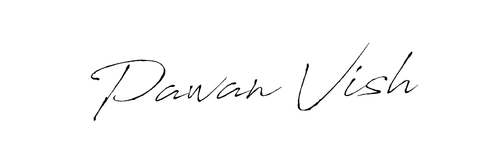 Make a beautiful signature design for name Pawan Vish. Use this online signature maker to create a handwritten signature for free. Pawan Vish signature style 6 images and pictures png