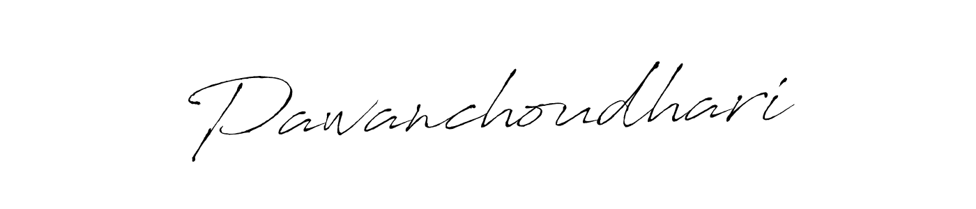 How to make Pawanchoudhari name signature. Use Antro_Vectra style for creating short signs online. This is the latest handwritten sign. Pawanchoudhari signature style 6 images and pictures png