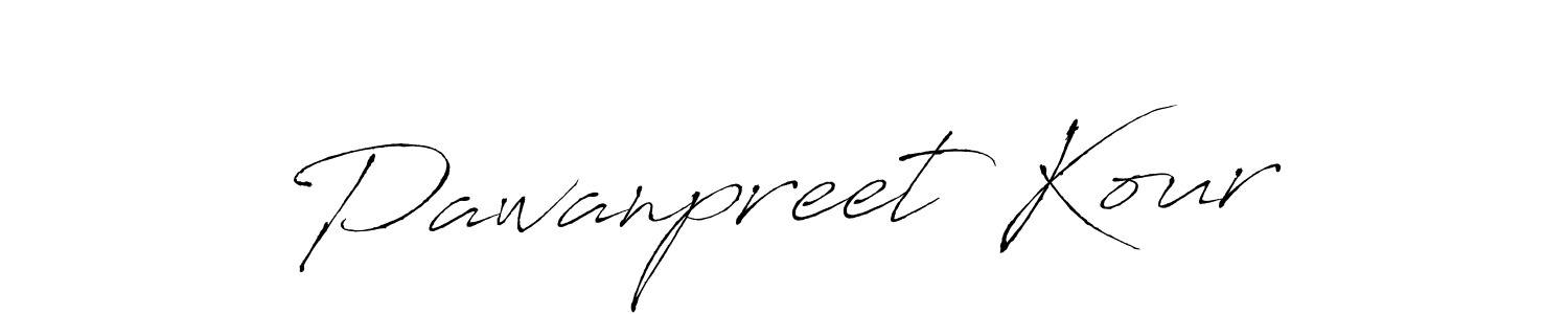 How to make Pawanpreet Kour name signature. Use Antro_Vectra style for creating short signs online. This is the latest handwritten sign. Pawanpreet Kour signature style 6 images and pictures png