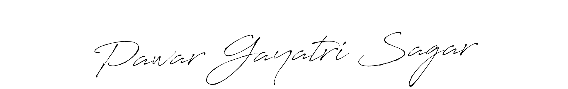 Make a beautiful signature design for name Pawar Gayatri Sagar. With this signature (Antro_Vectra) style, you can create a handwritten signature for free. Pawar Gayatri Sagar signature style 6 images and pictures png