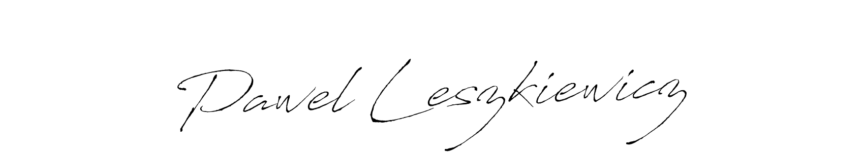 Create a beautiful signature design for name Pawel Leszkiewicz. With this signature (Antro_Vectra) fonts, you can make a handwritten signature for free. Pawel Leszkiewicz signature style 6 images and pictures png