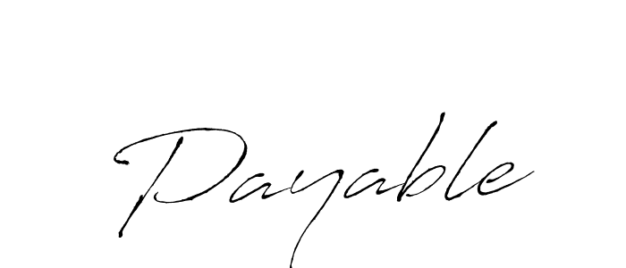 How to make Payable signature? Antro_Vectra is a professional autograph style. Create handwritten signature for Payable name. Payable signature style 6 images and pictures png