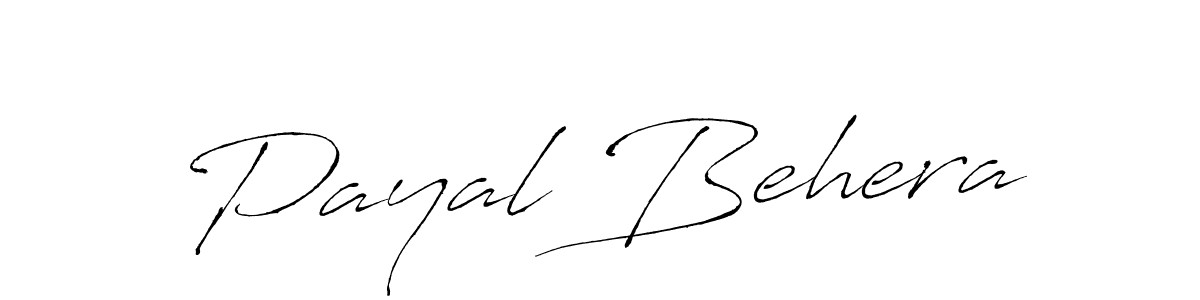 Design your own signature with our free online signature maker. With this signature software, you can create a handwritten (Antro_Vectra) signature for name Payal Behera. Payal Behera signature style 6 images and pictures png