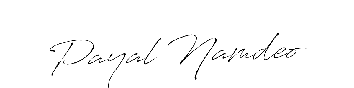 Make a beautiful signature design for name Payal Namdeo. With this signature (Antro_Vectra) style, you can create a handwritten signature for free. Payal Namdeo signature style 6 images and pictures png