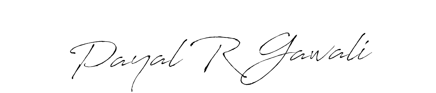 Also we have Payal R Gawali name is the best signature style. Create professional handwritten signature collection using Antro_Vectra autograph style. Payal R Gawali signature style 6 images and pictures png