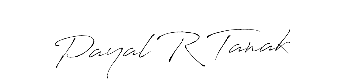 How to make Payal R Tanak name signature. Use Antro_Vectra style for creating short signs online. This is the latest handwritten sign. Payal R Tanak signature style 6 images and pictures png