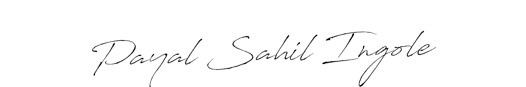 How to make Payal Sahil Ingole name signature. Use Antro_Vectra style for creating short signs online. This is the latest handwritten sign. Payal Sahil Ingole signature style 6 images and pictures png