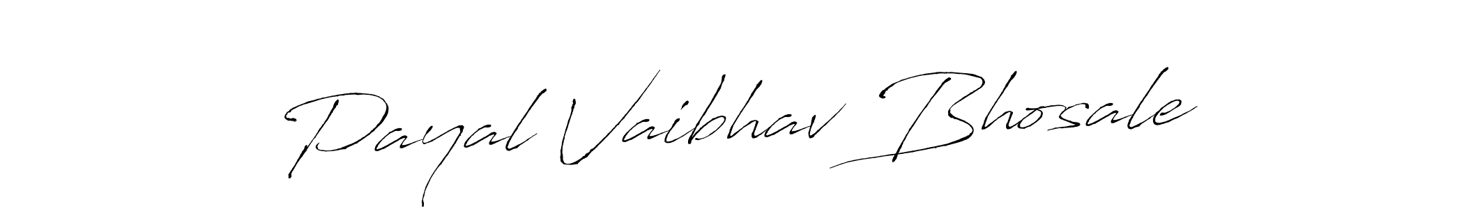 Make a beautiful signature design for name Payal Vaibhav Bhosale. With this signature (Antro_Vectra) style, you can create a handwritten signature for free. Payal Vaibhav Bhosale signature style 6 images and pictures png