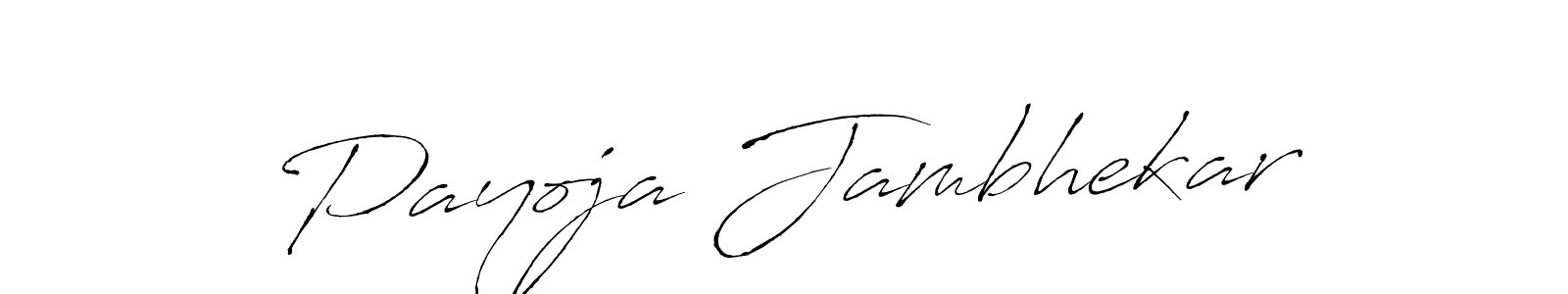 How to make Payoja Jambhekar name signature. Use Antro_Vectra style for creating short signs online. This is the latest handwritten sign. Payoja Jambhekar signature style 6 images and pictures png