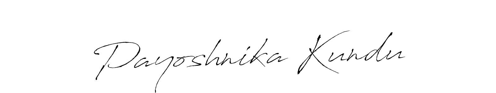Design your own signature with our free online signature maker. With this signature software, you can create a handwritten (Antro_Vectra) signature for name Payoshnika Kundu. Payoshnika Kundu signature style 6 images and pictures png