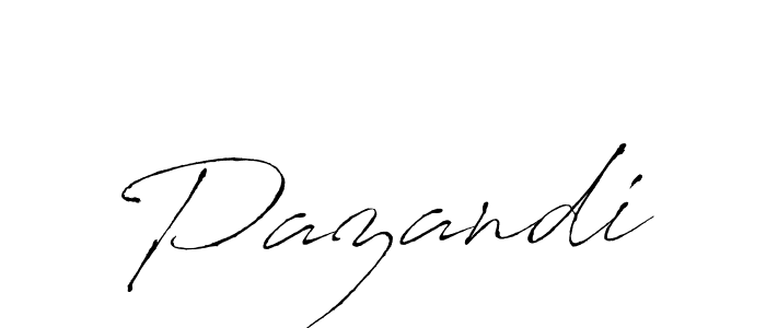 Design your own signature with our free online signature maker. With this signature software, you can create a handwritten (Antro_Vectra) signature for name Pazandi. Pazandi signature style 6 images and pictures png