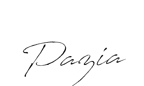 Use a signature maker to create a handwritten signature online. With this signature software, you can design (Antro_Vectra) your own signature for name Pazia. Pazia signature style 6 images and pictures png