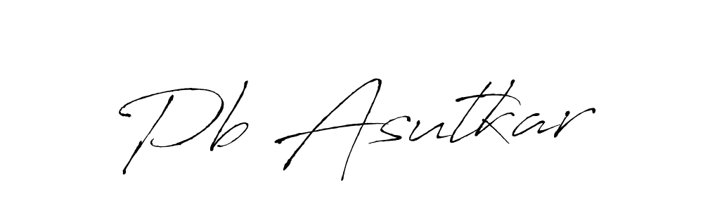 Pb Asutkar stylish signature style. Best Handwritten Sign (Antro_Vectra) for my name. Handwritten Signature Collection Ideas for my name Pb Asutkar. Pb Asutkar signature style 6 images and pictures png