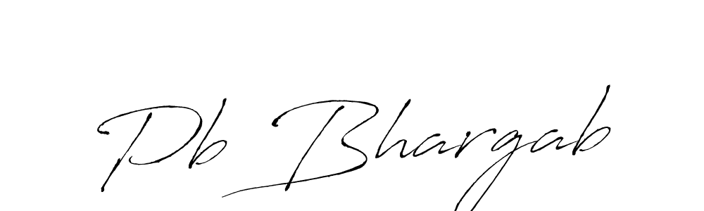 Design your own signature with our free online signature maker. With this signature software, you can create a handwritten (Antro_Vectra) signature for name Pb Bhargab. Pb Bhargab signature style 6 images and pictures png