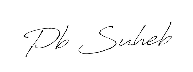 How to make Pb Suheb name signature. Use Antro_Vectra style for creating short signs online. This is the latest handwritten sign. Pb Suheb signature style 6 images and pictures png