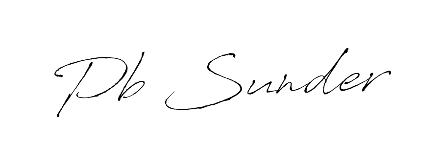 Pb Sunder stylish signature style. Best Handwritten Sign (Antro_Vectra) for my name. Handwritten Signature Collection Ideas for my name Pb Sunder. Pb Sunder signature style 6 images and pictures png