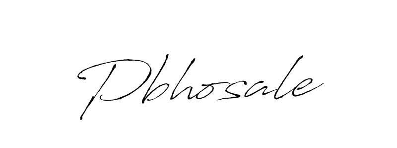 Make a beautiful signature design for name Pbhosale. With this signature (Antro_Vectra) style, you can create a handwritten signature for free. Pbhosale signature style 6 images and pictures png