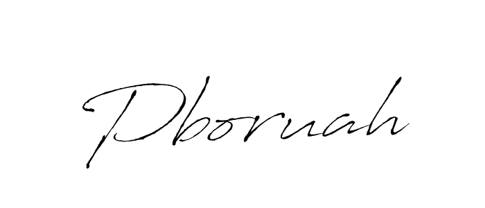 How to make Pboruah signature? Antro_Vectra is a professional autograph style. Create handwritten signature for Pboruah name. Pboruah signature style 6 images and pictures png