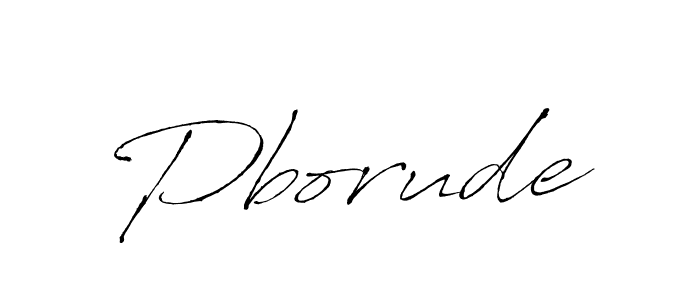 How to make Pborude signature? Antro_Vectra is a professional autograph style. Create handwritten signature for Pborude name. Pborude signature style 6 images and pictures png