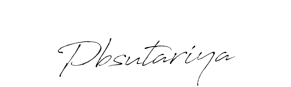 Use a signature maker to create a handwritten signature online. With this signature software, you can design (Antro_Vectra) your own signature for name Pbsutariya. Pbsutariya signature style 6 images and pictures png