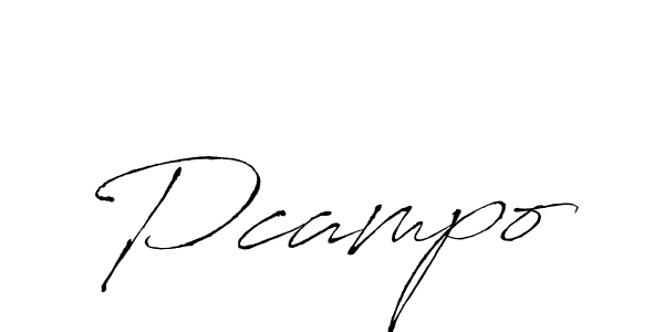 How to make Pcampo signature? Antro_Vectra is a professional autograph style. Create handwritten signature for Pcampo name. Pcampo signature style 6 images and pictures png