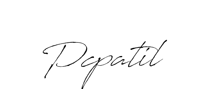 Pcpatil stylish signature style. Best Handwritten Sign (Antro_Vectra) for my name. Handwritten Signature Collection Ideas for my name Pcpatil. Pcpatil signature style 6 images and pictures png