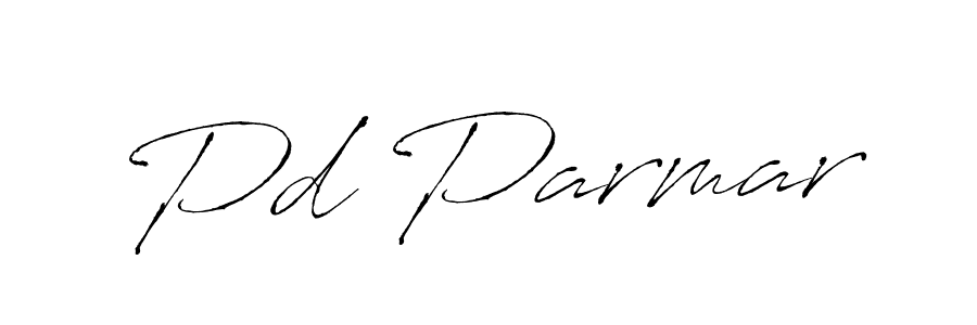 Make a beautiful signature design for name Pd Parmar. With this signature (Antro_Vectra) style, you can create a handwritten signature for free. Pd Parmar signature style 6 images and pictures png