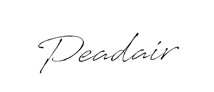 Make a beautiful signature design for name Peadair. With this signature (Antro_Vectra) style, you can create a handwritten signature for free. Peadair signature style 6 images and pictures png