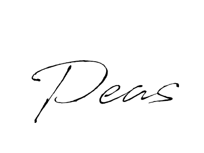 Design your own signature with our free online signature maker. With this signature software, you can create a handwritten (Antro_Vectra) signature for name Peas. Peas signature style 6 images and pictures png