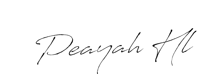 Design your own signature with our free online signature maker. With this signature software, you can create a handwritten (Antro_Vectra) signature for name Peayah Hl. Peayah Hl signature style 6 images and pictures png