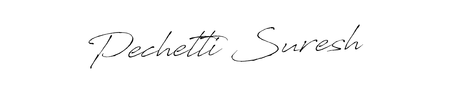 Also we have Pechetti Suresh name is the best signature style. Create professional handwritten signature collection using Antro_Vectra autograph style. Pechetti Suresh signature style 6 images and pictures png