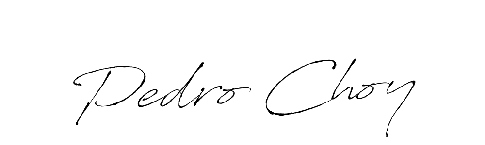 Make a beautiful signature design for name Pedro Choy. With this signature (Antro_Vectra) style, you can create a handwritten signature for free. Pedro Choy signature style 6 images and pictures png