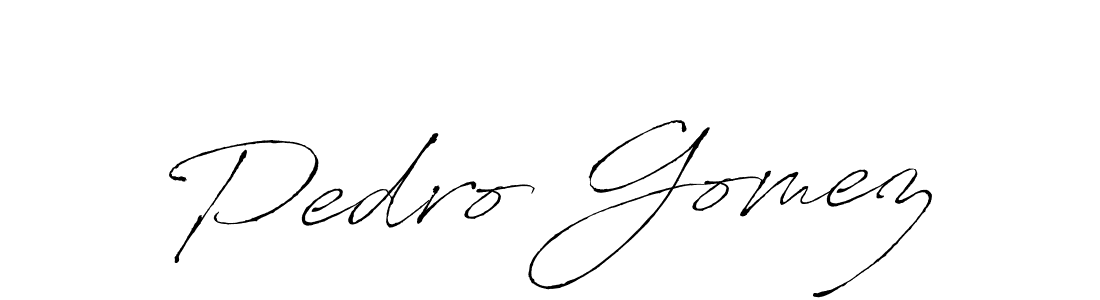 How to make Pedro Gomez name signature. Use Antro_Vectra style for creating short signs online. This is the latest handwritten sign. Pedro Gomez signature style 6 images and pictures png
