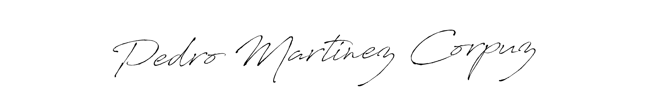 Design your own signature with our free online signature maker. With this signature software, you can create a handwritten (Antro_Vectra) signature for name Pedro Martinez Corpuz. Pedro Martinez Corpuz signature style 6 images and pictures png