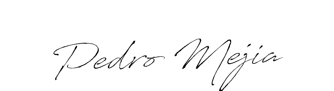 Pedro Mejia stylish signature style. Best Handwritten Sign (Antro_Vectra) for my name. Handwritten Signature Collection Ideas for my name Pedro Mejia. Pedro Mejia signature style 6 images and pictures png