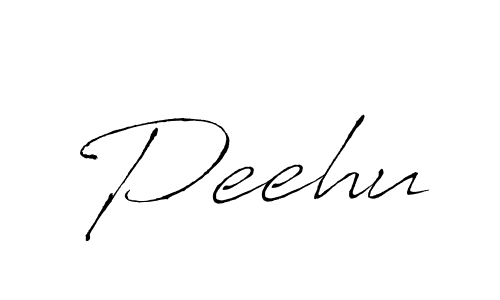Make a beautiful signature design for name Peehu. With this signature (Antro_Vectra) style, you can create a handwritten signature for free. Peehu signature style 6 images and pictures png