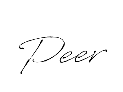 Make a beautiful signature design for name Peer. With this signature (Antro_Vectra) style, you can create a handwritten signature for free. Peer signature style 6 images and pictures png